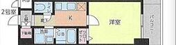 第18金山フクマルビル 1Kの間取図画像