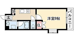 シテイライフ池下駅前 1Kの間取図画像