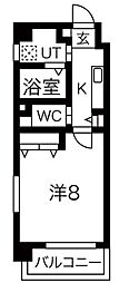 アールズコート一社 1Kの間取図画像
