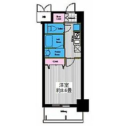 レジディア高岳 1Kの間取図画像