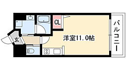 プレステージ代官 ワンルームの間取図画像