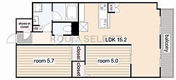 ArthurHara 2LDKの間取図画像