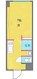 SLR吹上 ワンルームの間取図画像