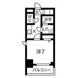 エスリード名古屋STATIONWEST 1Kの間取図画像