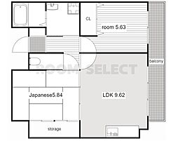 シティ・ライフグランヴィーネ星ケ丘A棟 2LDKの間取図画像