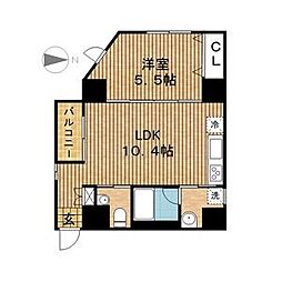 ホンマチBOX24 1LDKの間取図画像