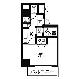 M'SHouse1 1Kの間取図画像