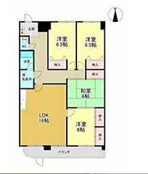 エレガンスマイン3 4LDKの間取図画像