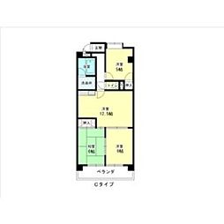アメニティ・メイセイ 3LDKの間取図画像