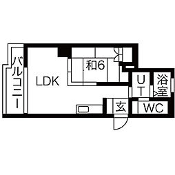 ネクストライフ白沢 1LDKの間取図画像
