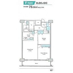 アーバンパーク日吉 2LDKの間取図画像