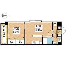 フラットS 1LDKの間取図画像