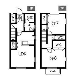 アゼリアガーデン 2LDKの間取図画像