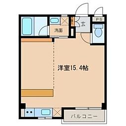 ブローバルコート名西 ワンルームの間取図画像