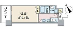 御器所テラス 1Kの間取図画像