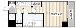 SHOKENResidence名古屋泉 1Kの間取図画像