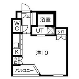 SPACECUBEHONJIN 1Kの間取図画像