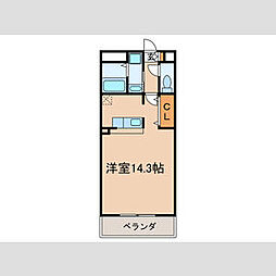 RIMP竹ノ山 ワンルームの間取図画像