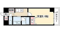 NEWCITYAPARTMENTS円上町 1Kの間取図画像