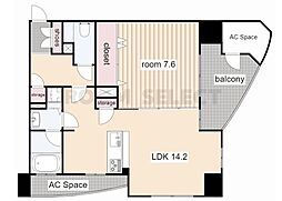 プロシード金山2 1LDKの間取図画像