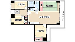 アーバンドエル杁中 4LDKの間取図画像