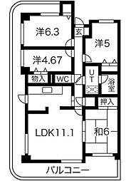 モアレ 4LDKの間取図画像
