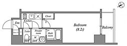 エスリード新栄プライム 1Kの間取図画像