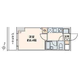 スペーシア堀田 1Kの間取図画像
