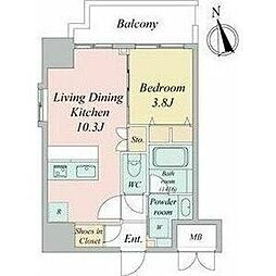 名古屋市中区門前町マンション 1LDKの間取図画像