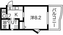 DWELLGOKENYA 1Kの間取図画像
