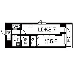 CasaLucia 1LDKの間取図画像