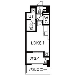 ポルタニグラ大須 1LDKの間取図画像