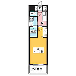 ArtizA上前津2 1Kの間取図画像