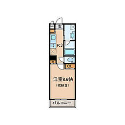 イースタンヒルズ本郷駅前 1Kの間取図画像