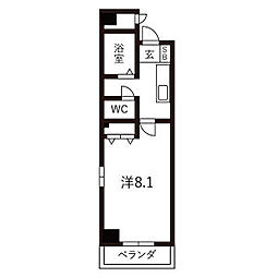 メゾン・ド・ビジェ 1Kの間取図画像