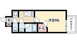 ブランシエスタ泉 1Kの間取図画像