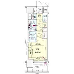 プレサンス錦ラウム 1Kの間取図画像