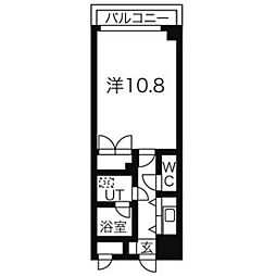 ヴェルシェーヌ桜橋 1Kの間取図画像