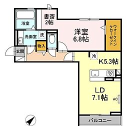 グランツ1 1LDKの間取図画像