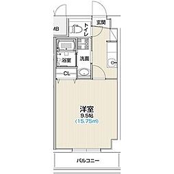 ライブスレジデンス太閤通 1Kの間取図画像