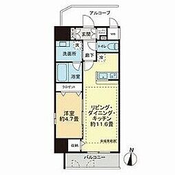 プレイス白壁 1LDKの間取図画像