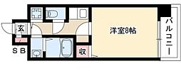 リエス東別院 1Kの間取図画像