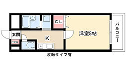 CASA一社 1Kの間取図画像