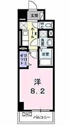 アステール 1Kの間取図画像