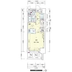 プレサンスジェネ千種内山 1Kの間取図画像