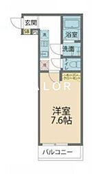 カインドネス小田急相模原V 305 3階1Kの間取り