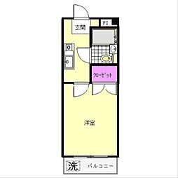 シャンプル井上 1Kの間取図画像