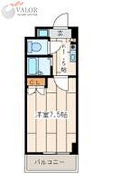 ABITAREEBINA 1Kの間取図画像