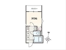 座間市入谷西4丁目アパート 1Kの間取図画像