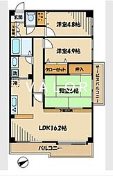 コスモ生田 3LDKの間取図画像